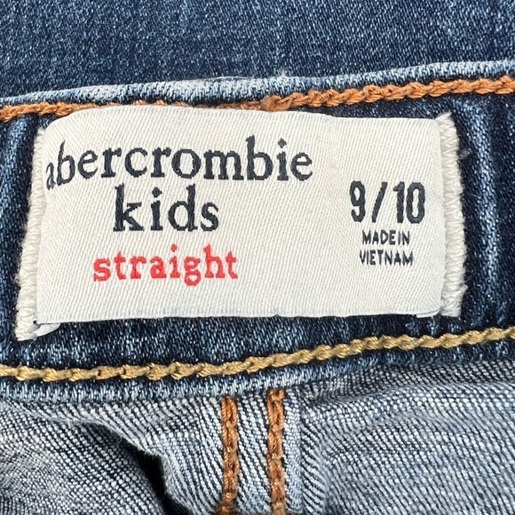 Abercrombie Straight Leg Adjustable Waist Jeans Size 9/10 Kids - Picture 2 of 6